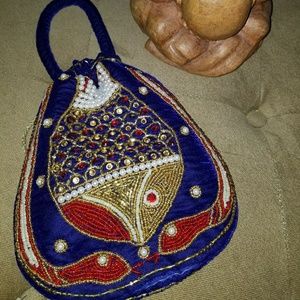 Velvet Drawstring Handbag